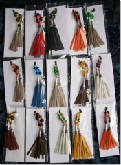 Halsband Tassle, Lederquaste