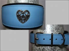 No. 412 unterlegtes Halsband mit Zierniete