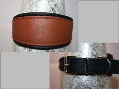 No. 45 unterlegtes Lederhalsband