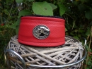 27. Lederhalsband mit Filz unterlegt Windhund