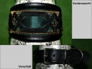 No.71 unterlegtes Lederhalsband mit Schmuckborte