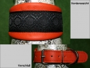 No.78 unterlegtes Lederhalsband mit Borte