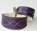 Luxury Lederhalsband Purple