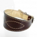 Lederhalsband Capuccino