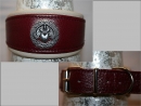 No. 46 unterlegtes Lederhalsband