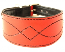 Luxury Lederhalsband - rot