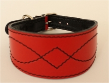 Luxury Lederhalsband - rot