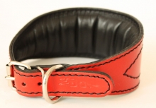 Luxury Lederhalsband - rot