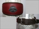 N0. 308 unterlegtes Lederhalsband mit Zierniete