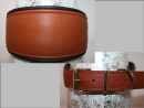 No. 21 unterlegtes Lederhalsband